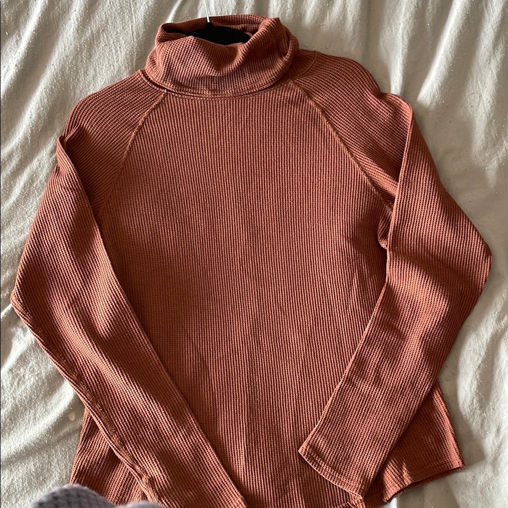 Women's Rust Turtleneck Sweater